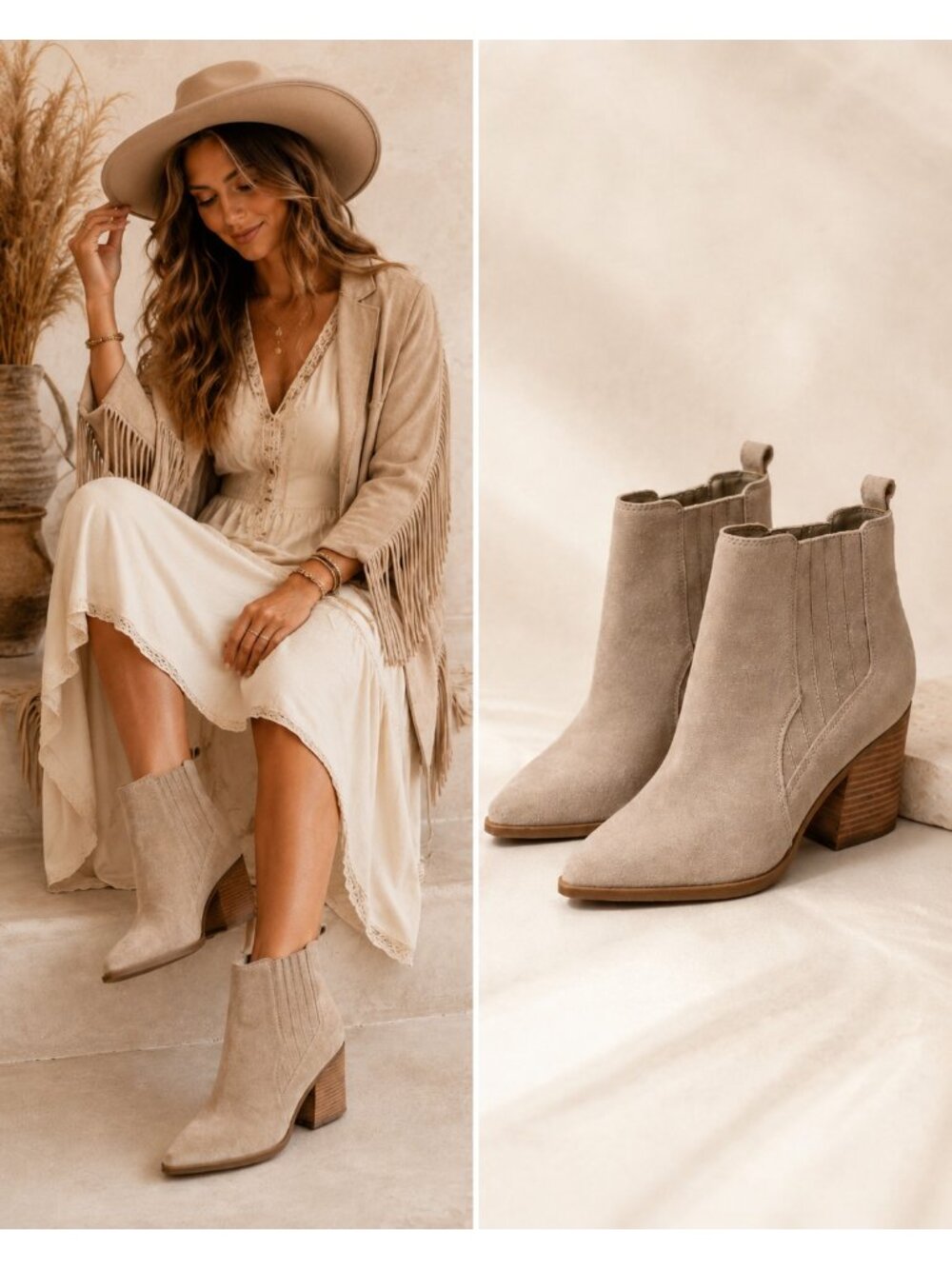 Marc Fisher Matter Dark Natural Suede Chelsea Boots Size 8M NWOB